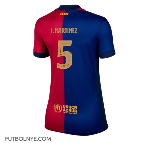 Camiseta Barcelona Inigo Martinez #5 Primera Equipación para mujer 2024-25 manga corta